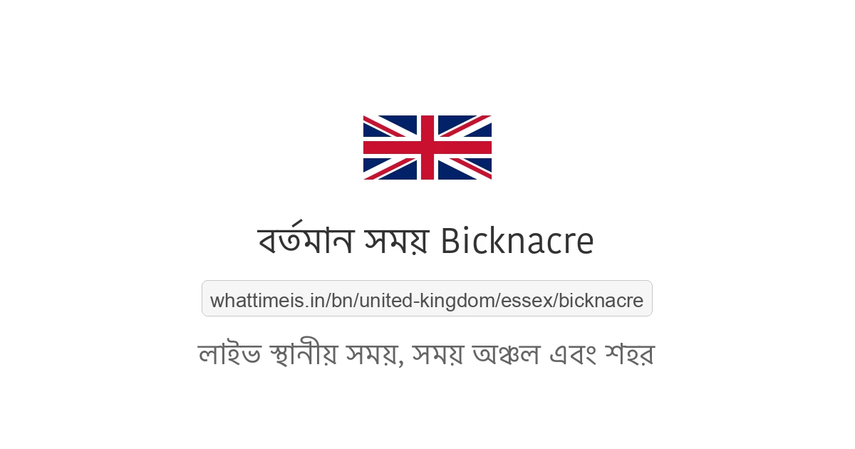 Bicknacre-এর বর্তমান সময়