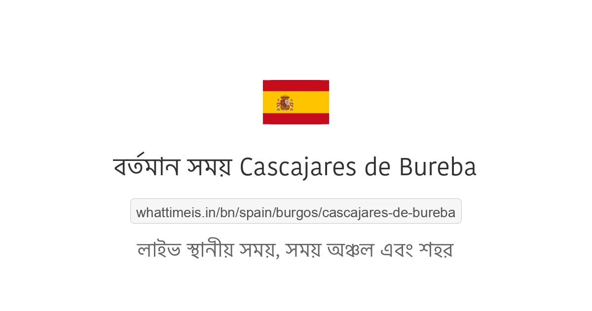 Cascajares de Bureba-এর বর্তমান সময়