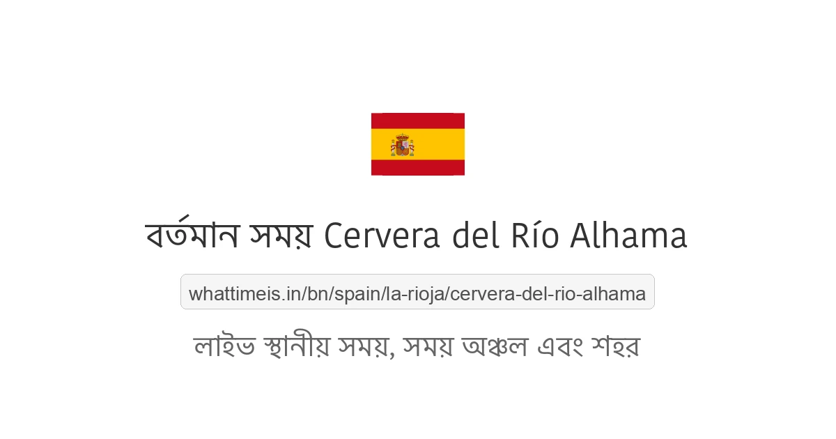 Cervera del Río Alhama-এর বর্তমান সময়