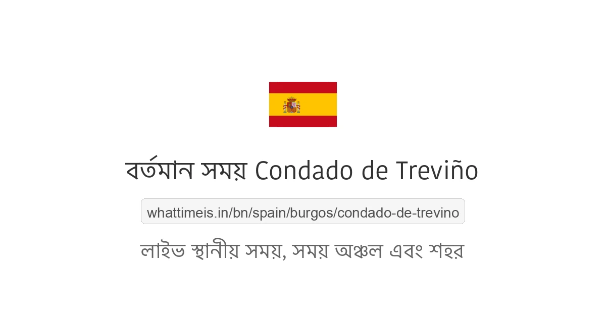 Condado de Treviño-এর বর্তমান সময়