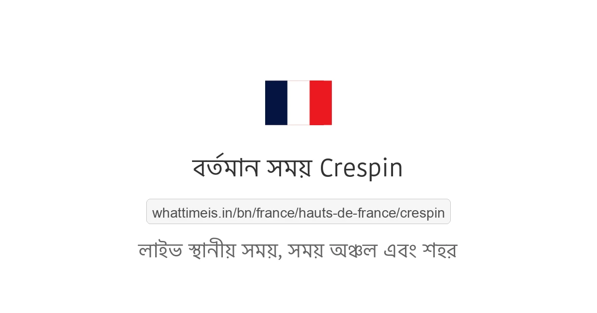 Crespin-এর বর্তমান সময়