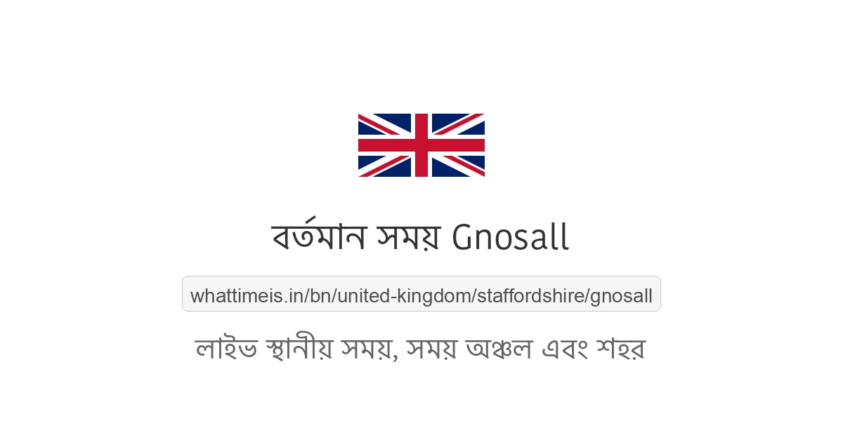 Gnosall-এর বর্তমান সময়