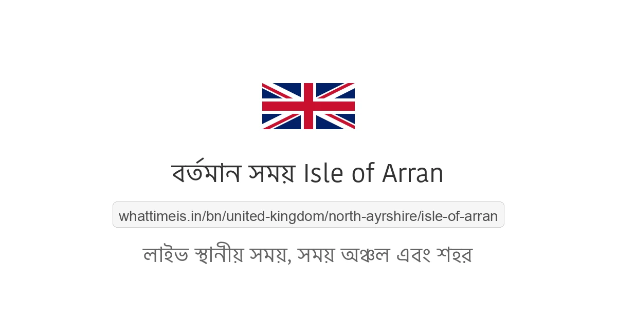 Isle of Arran-এর বর্তমান সময়