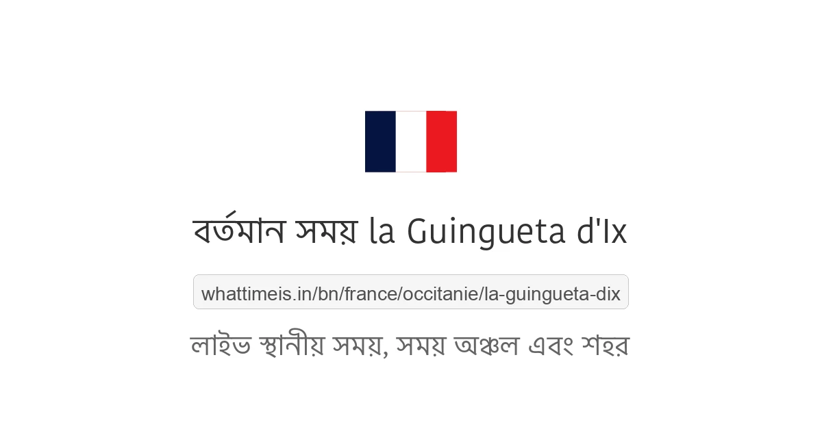 la Guingueta d'Ix-এর বর্তমান সময়