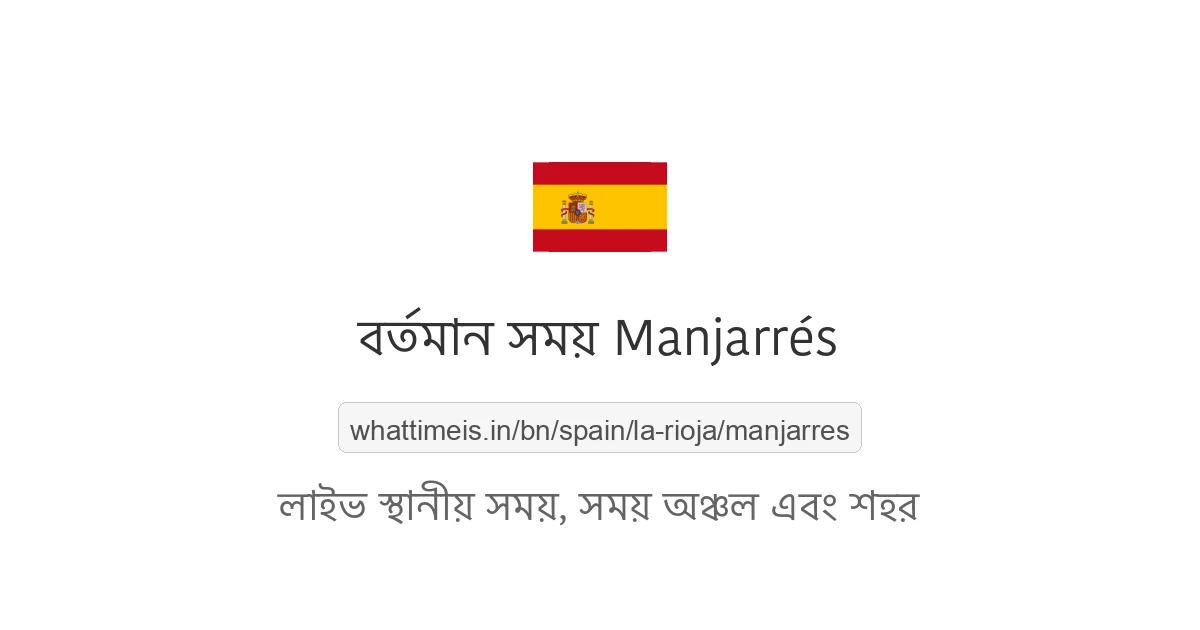 Manjarrés-এর বর্তমান সময়