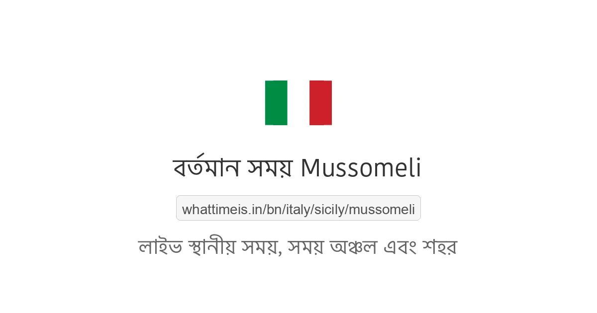 Mussomeli-এর বর্তমান সময়