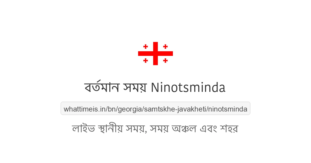 Ninotsminda-এর বর্তমান সময়