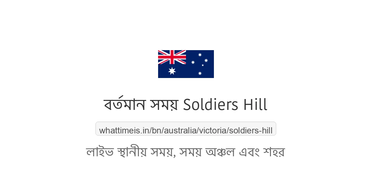 Soldiers Hill-এর বর্তমান সময়