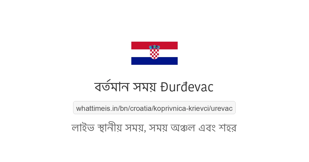 Đurđevac-এর বর্তমান সময়