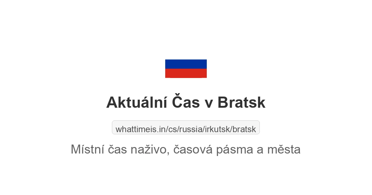 Aktuální čas v Bratsk