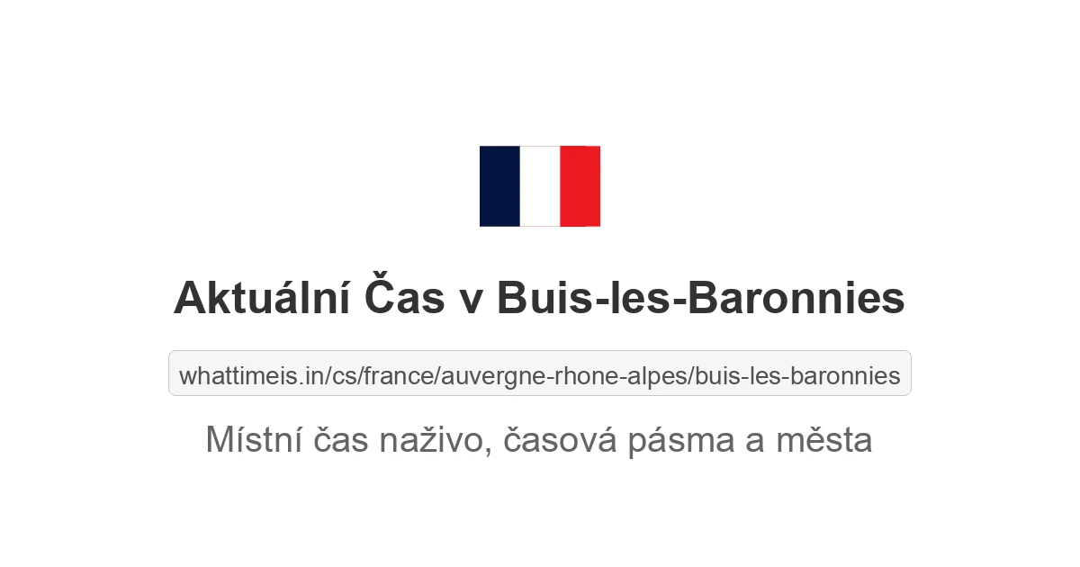 Aktuální čas v Buis-les-Baronnies