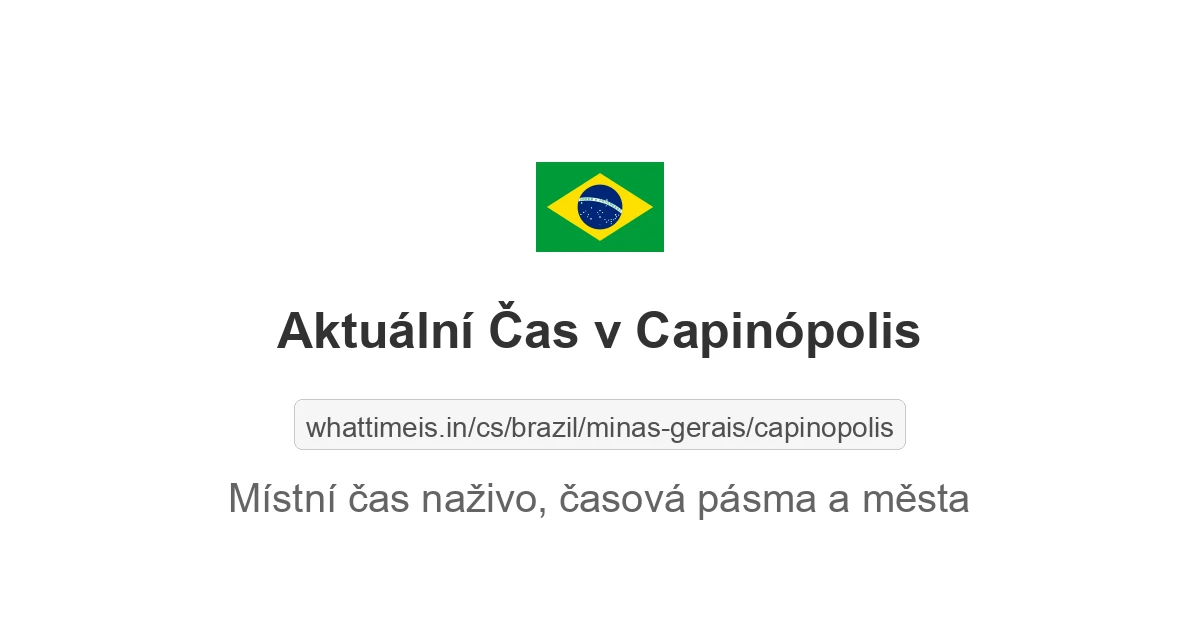 Aktuální čas v Capinópolis