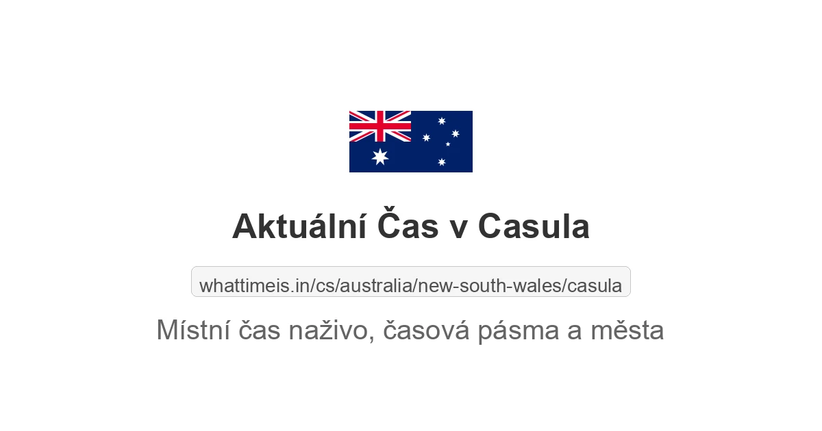Aktuální čas v Casula