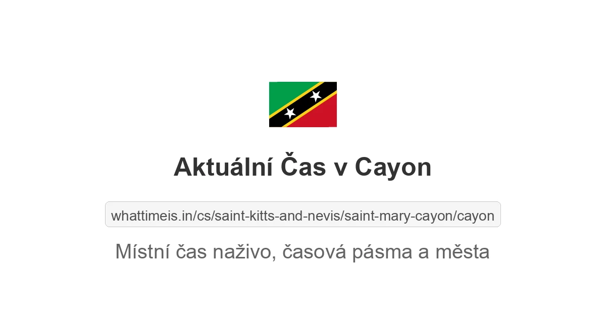 Aktuální čas v Cayon