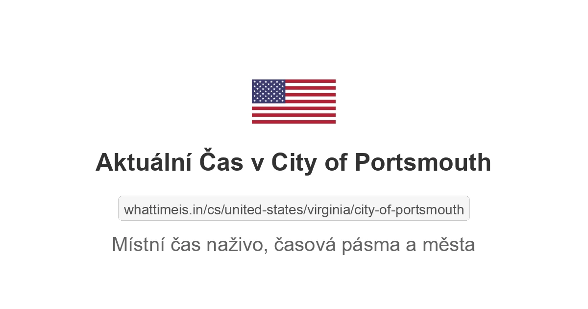 Aktuální čas v City of Portsmouth