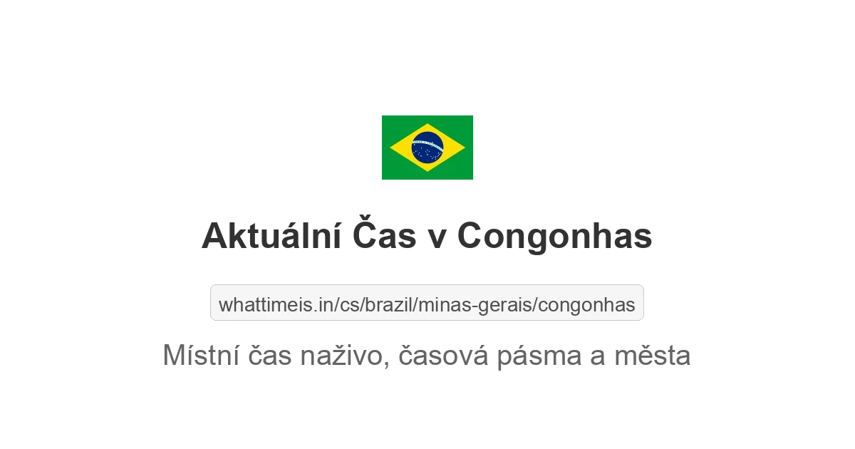 Aktuální čas v Congonhas