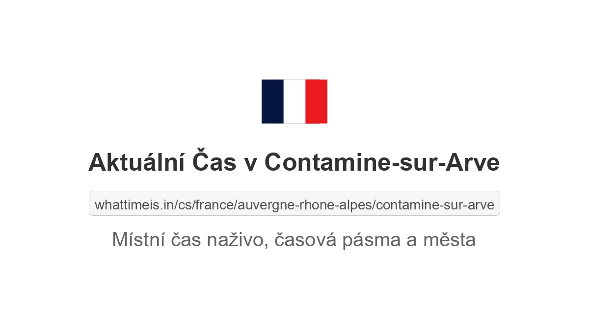 Aktuální čas v Contamine-sur-Arve