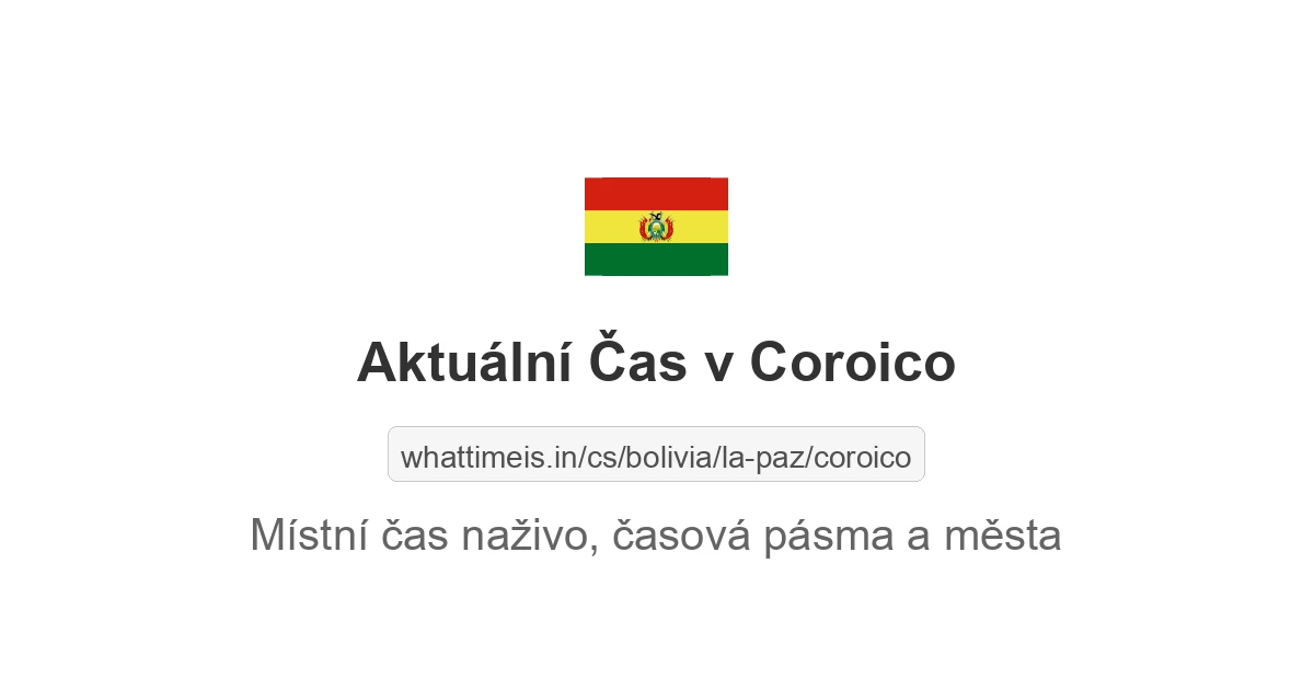Aktuální čas v Coroico