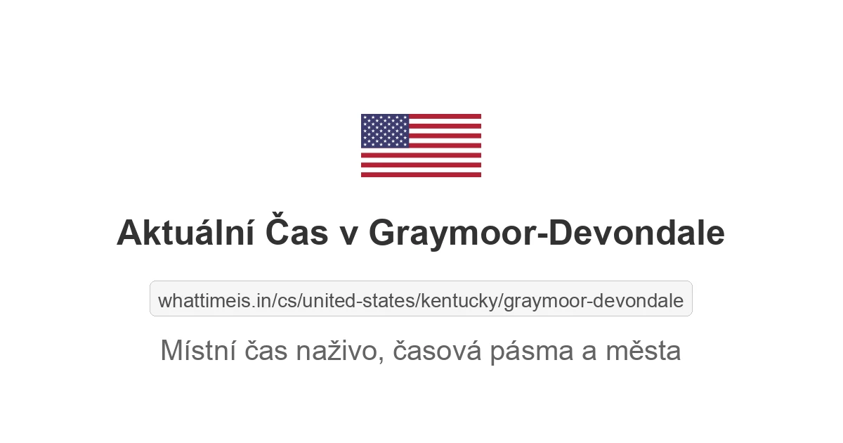 Aktuální čas v Graymoor-Devondale