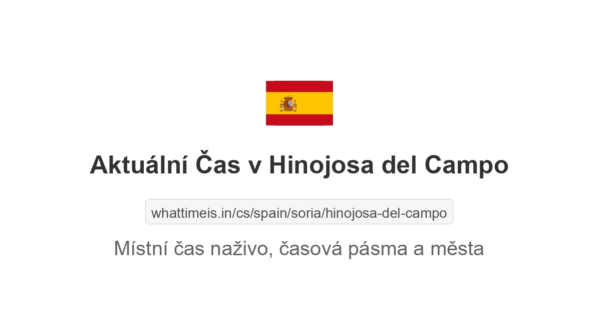 Aktuální čas v Hinojosa del Campo