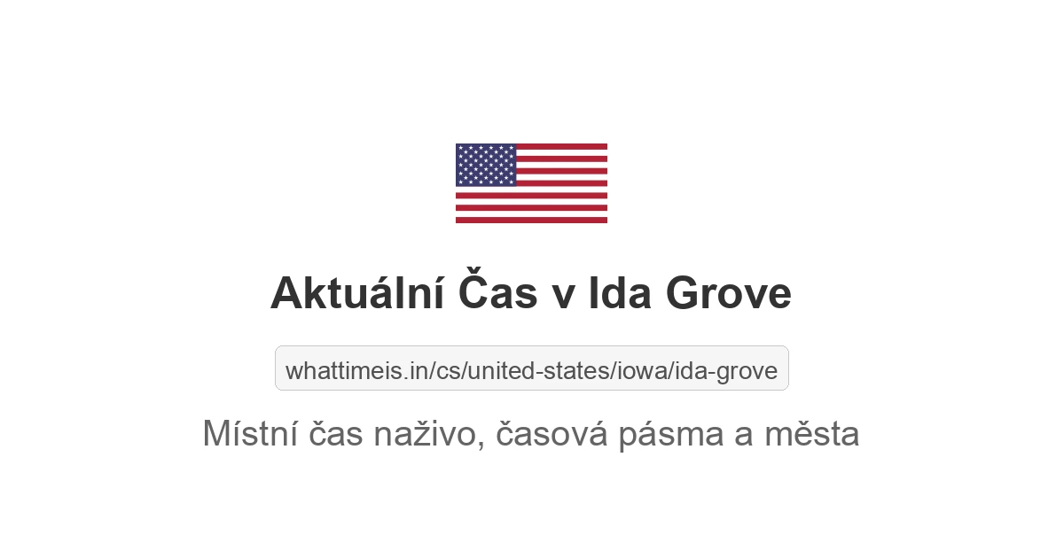 Aktuální čas v Ida Grove