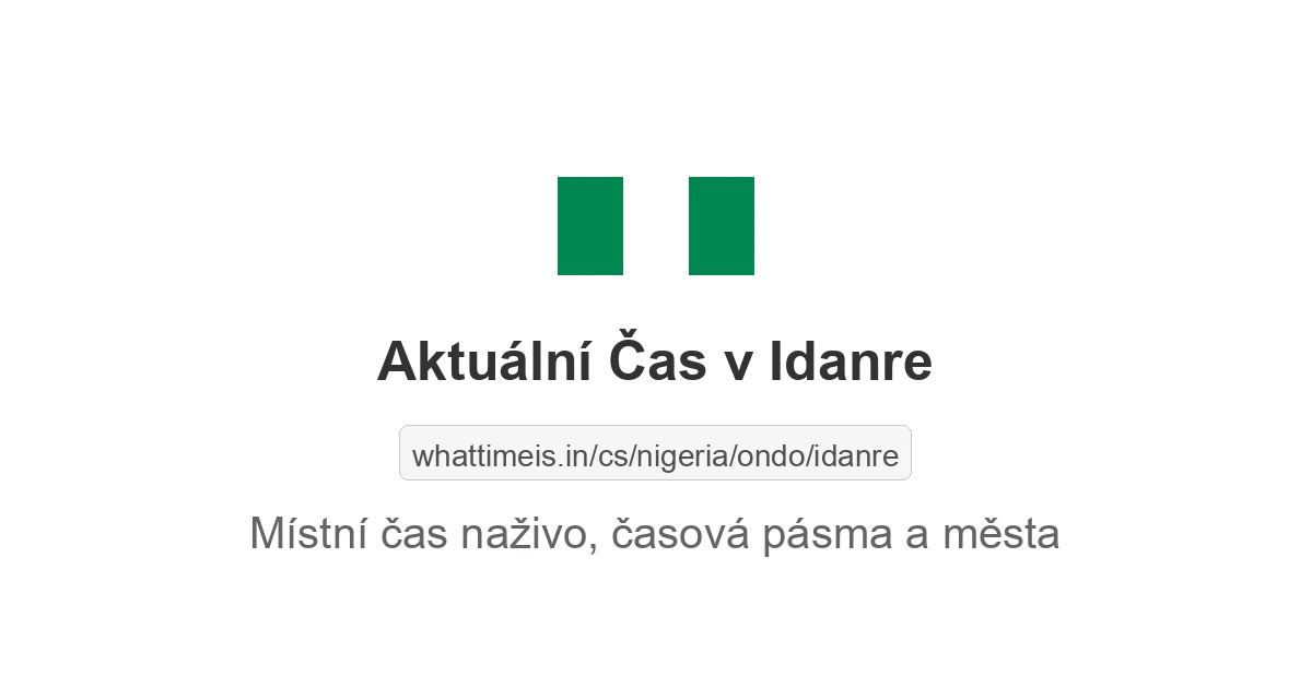 Aktuální čas v Idanre