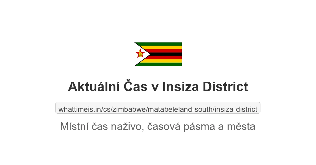 Aktuální čas v Insiza District