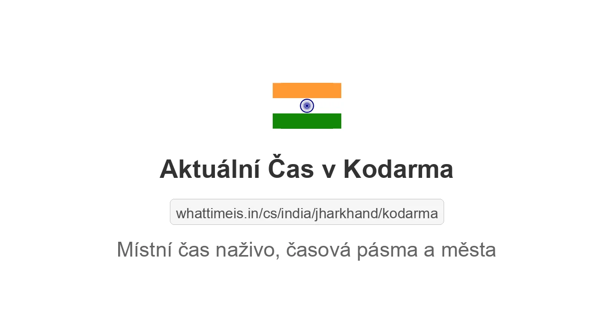 Aktuální čas v Kodarma