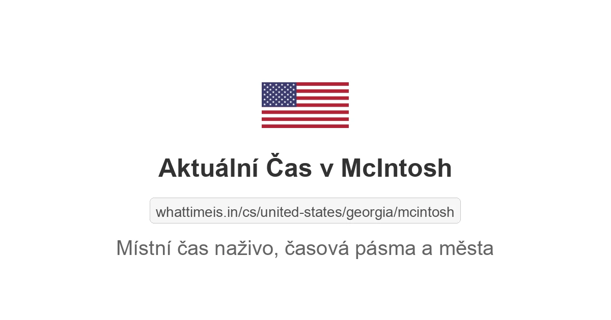 Aktuální čas v McIntosh