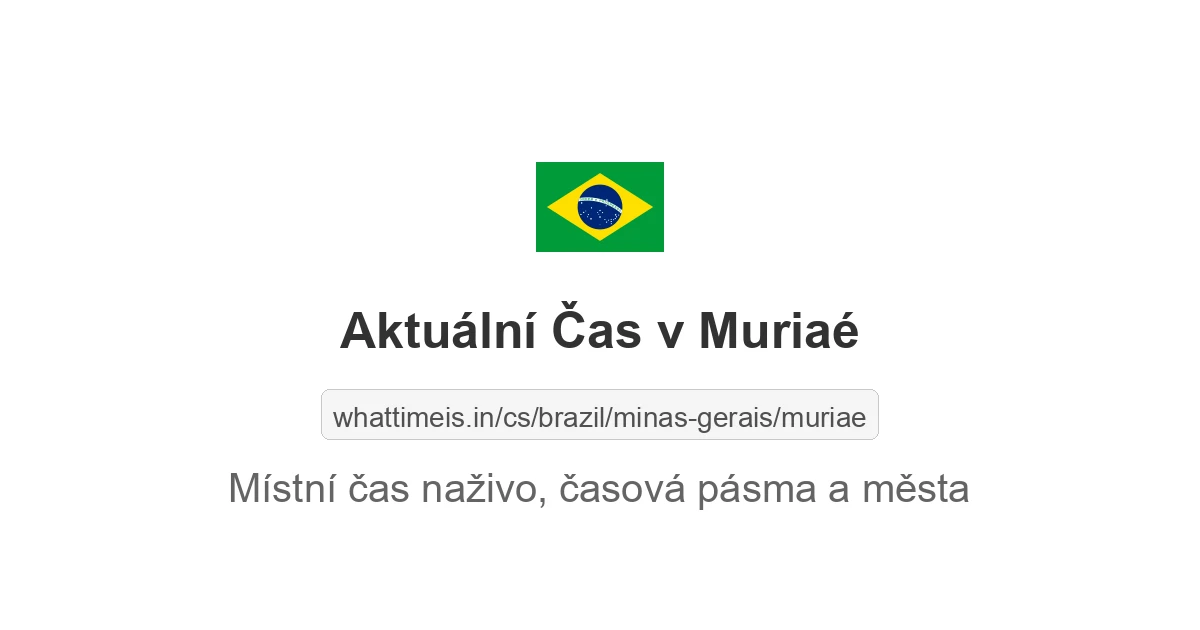 Aktuální čas v Muriaé