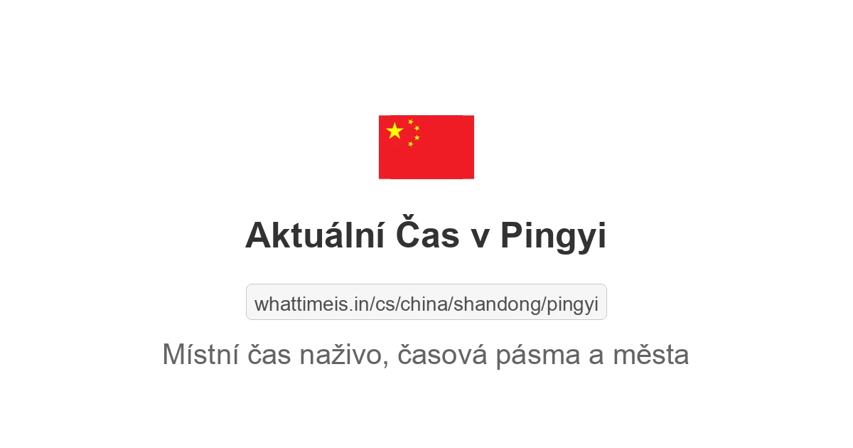 Aktuální čas v Pingyi