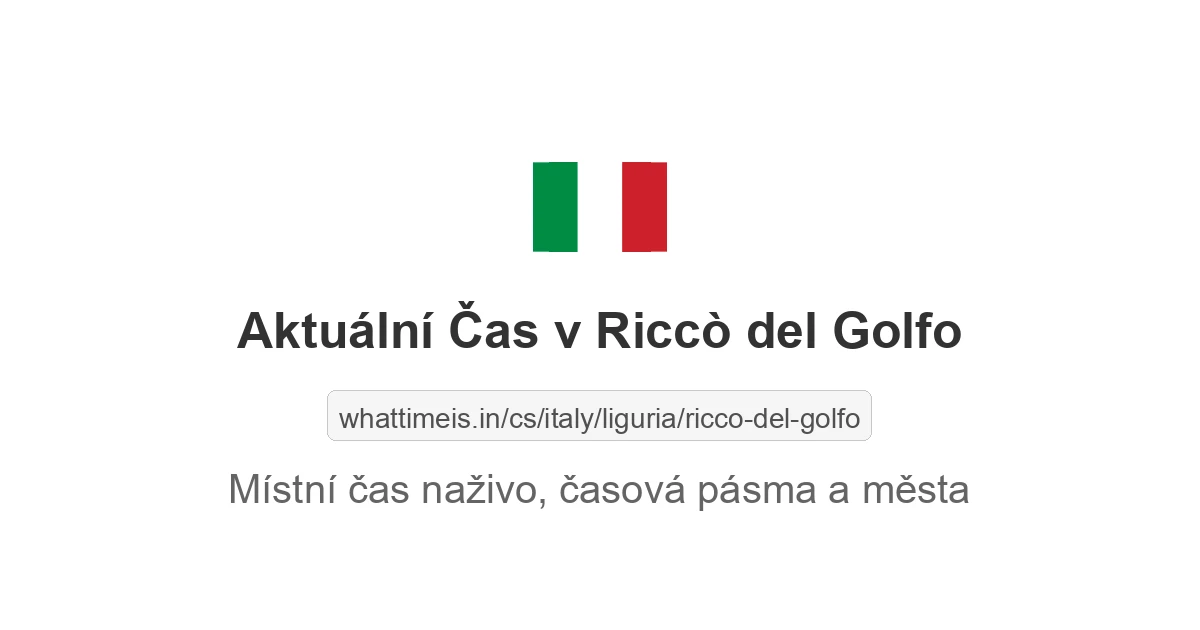 Aktuální čas v Riccò del Golfo