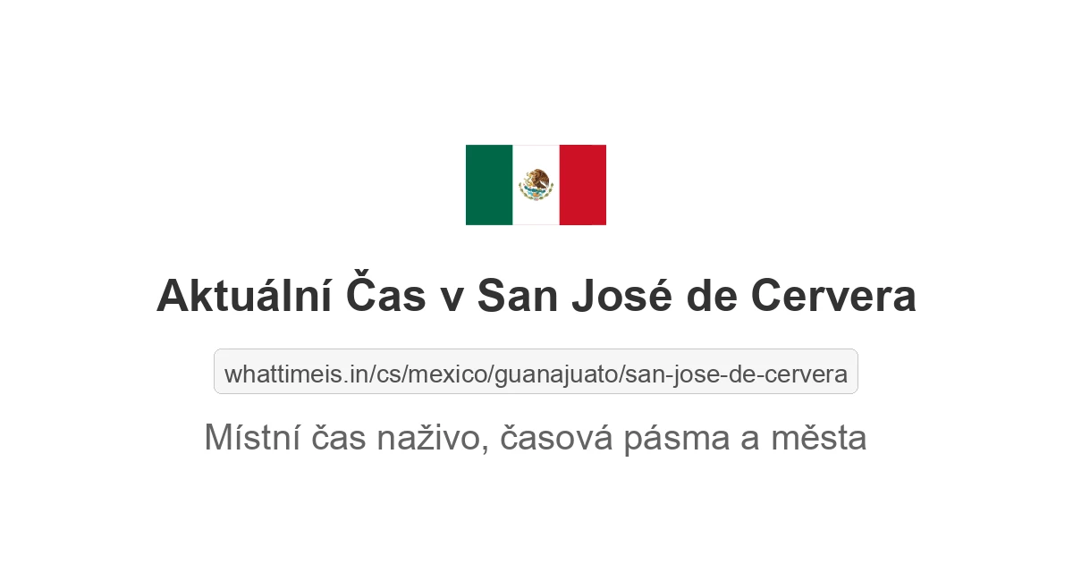 Aktuální čas v San José de Cervera
