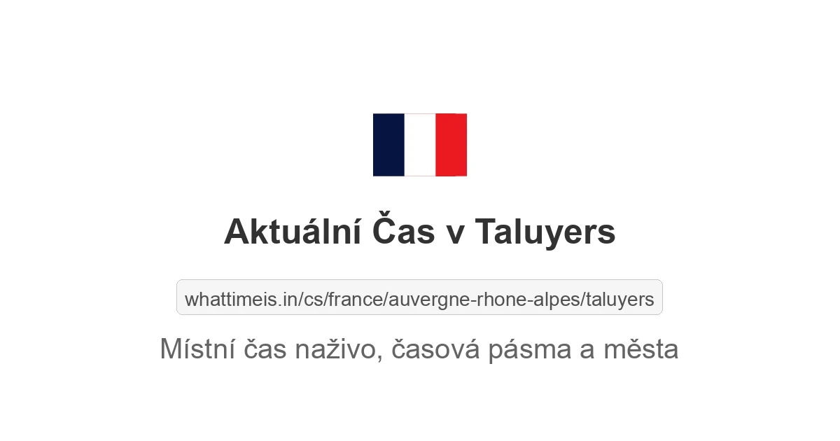 Aktuální čas v Taluyers