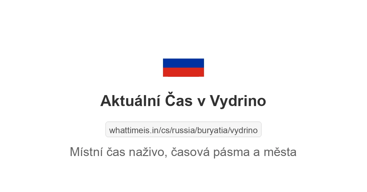 Aktuální čas v Vydrino
