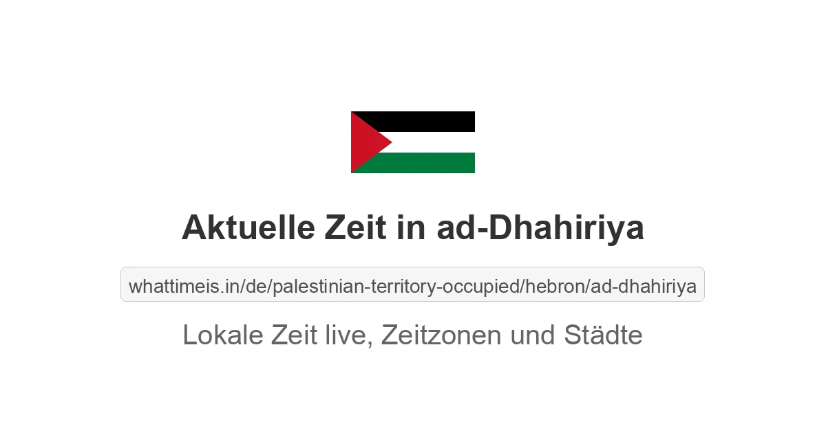 Aktuelle Zeit in ad-Dhahiriya