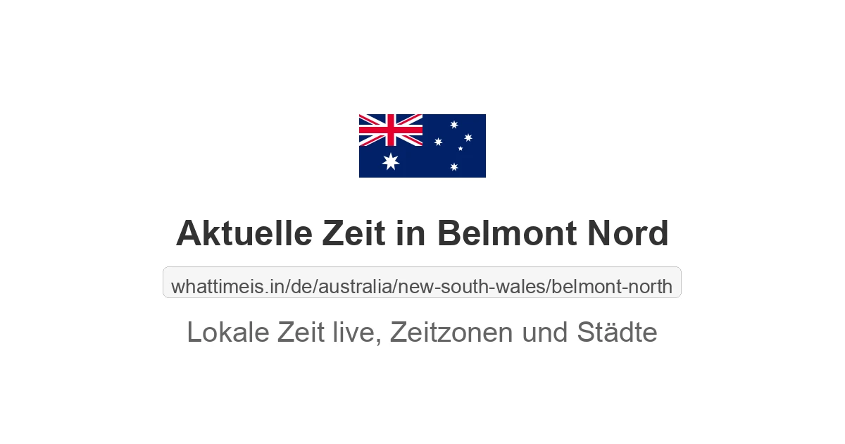 Aktuelle Zeit in Belmont Nord