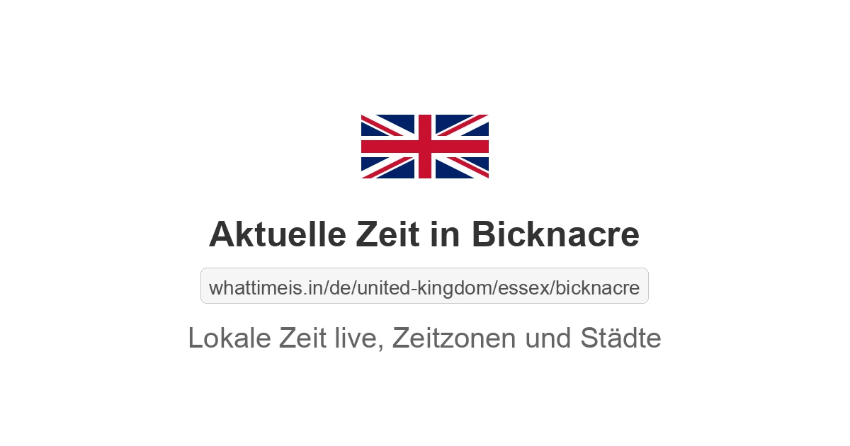 Aktuelle Zeit in Bicknacre