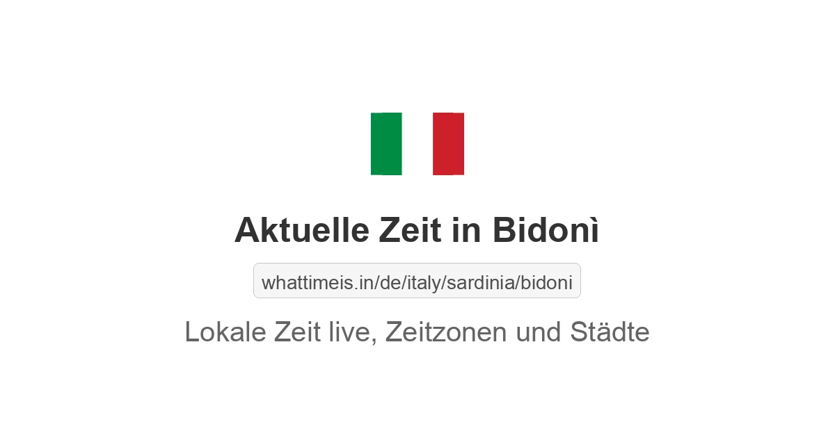 Aktuelle Zeit in Bidonì