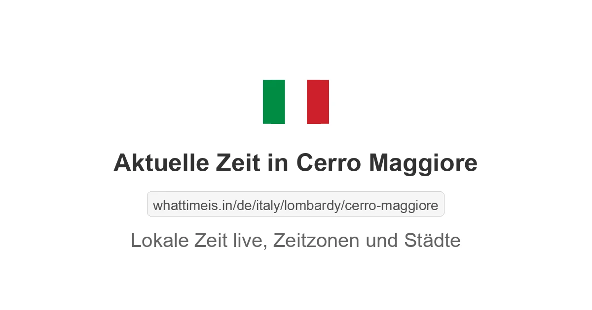 Aktuelle Zeit in Cerro Maggiore