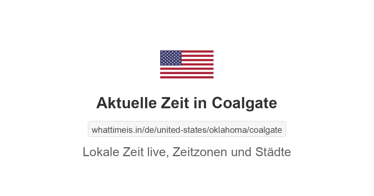 Aktuelle Zeit in Coalgate
