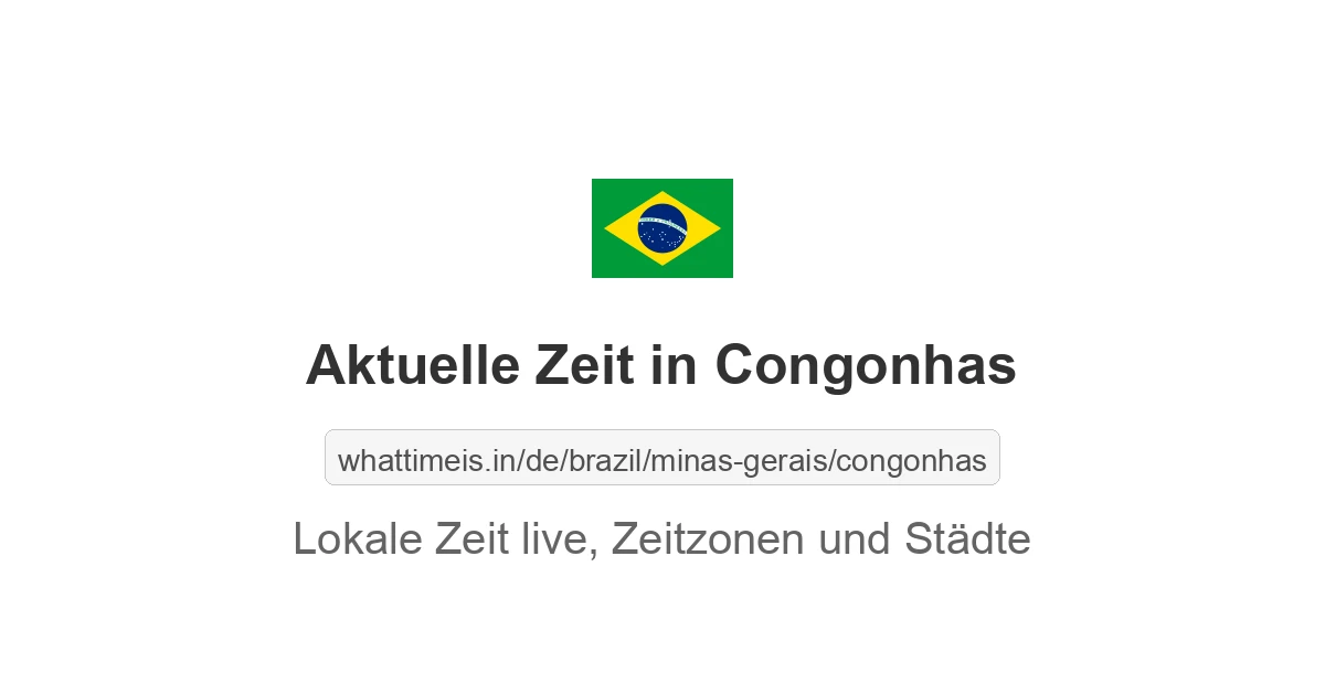 Aktuelle Zeit in Congonhas