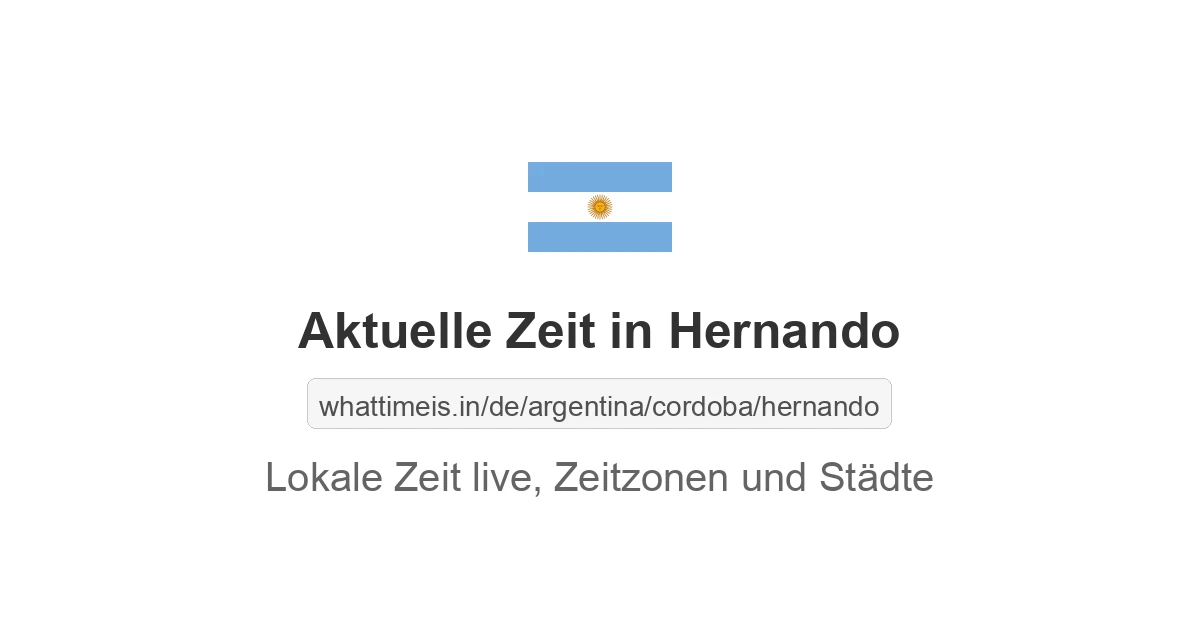 Aktuelle Zeit in Hernando