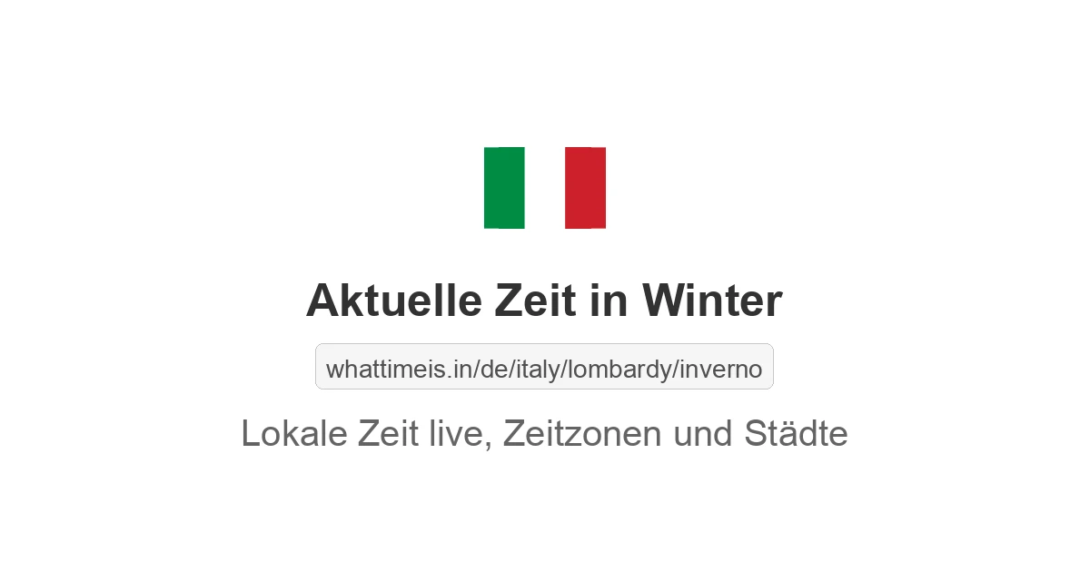 Aktuelle Zeit in Winter