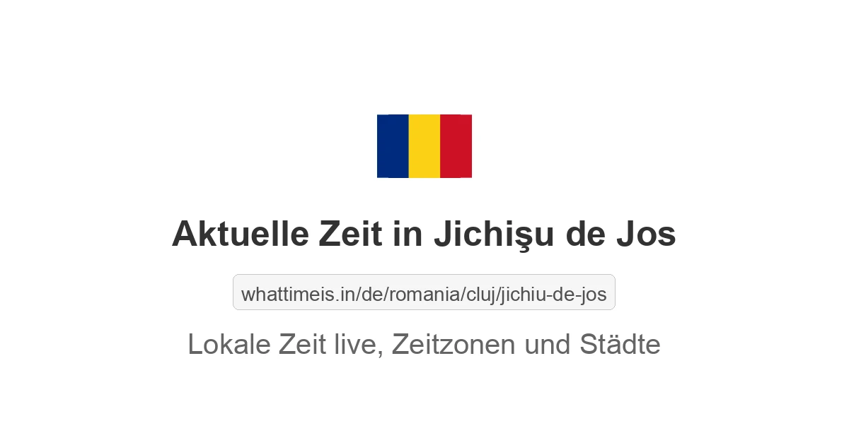 Aktuelle Zeit in Jichişu de Jos