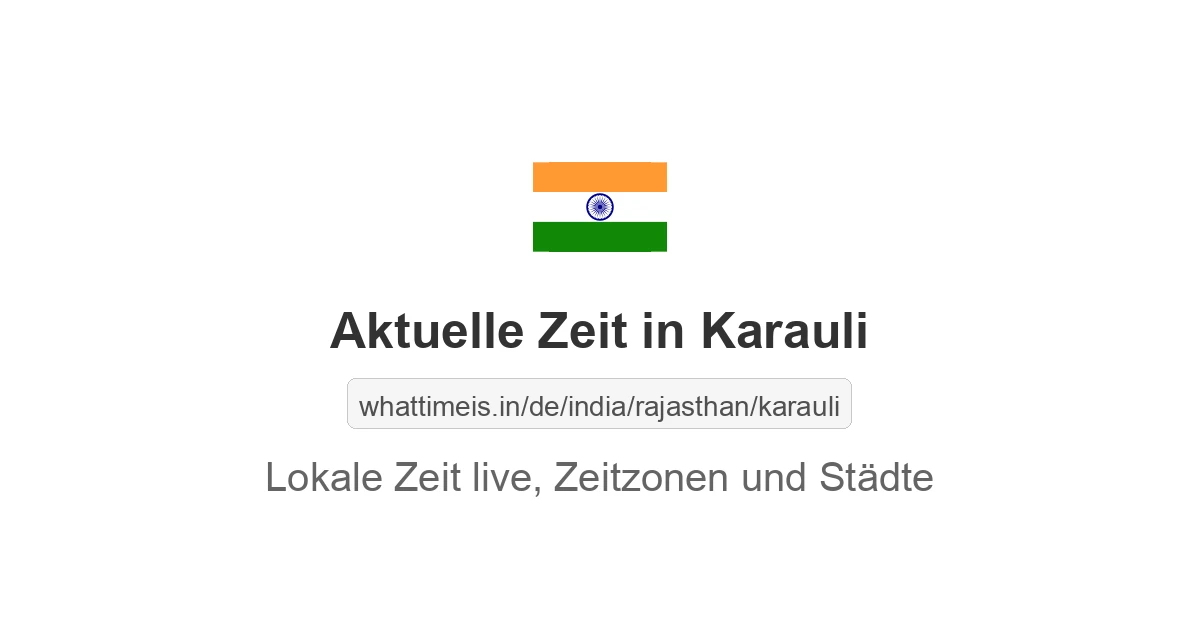 Aktuelle Zeit in Karauli