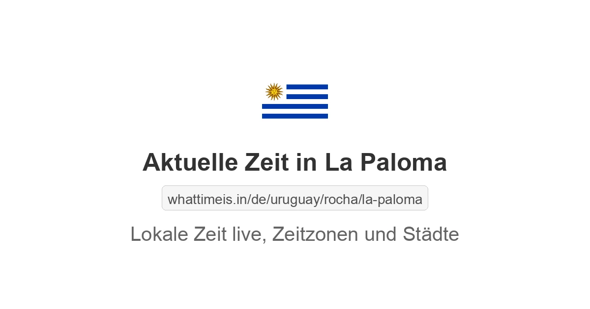 Aktuelle Zeit in La Paloma