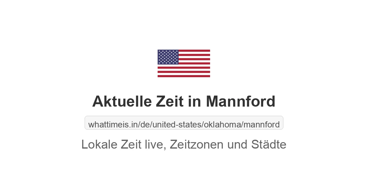 Aktuelle Zeit in Mannford