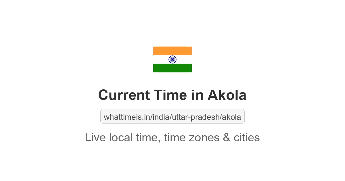 Current Time in Akola