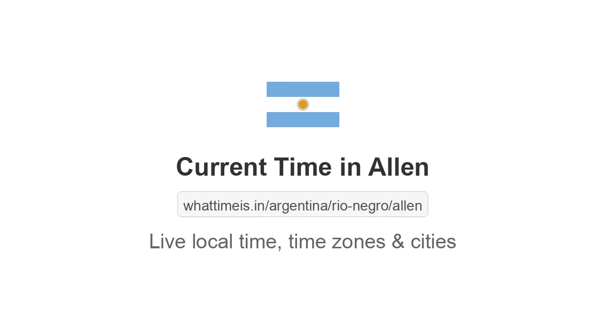Current Time in Allen